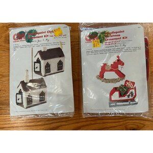 Columbia Minerva Needlepoint Kits #8261 & 8298 Vtg 1978 1979